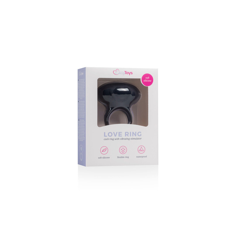Ерекційне віброкільце Easytoys силіконове, чорне, 7 х 2 см - Изображение 1