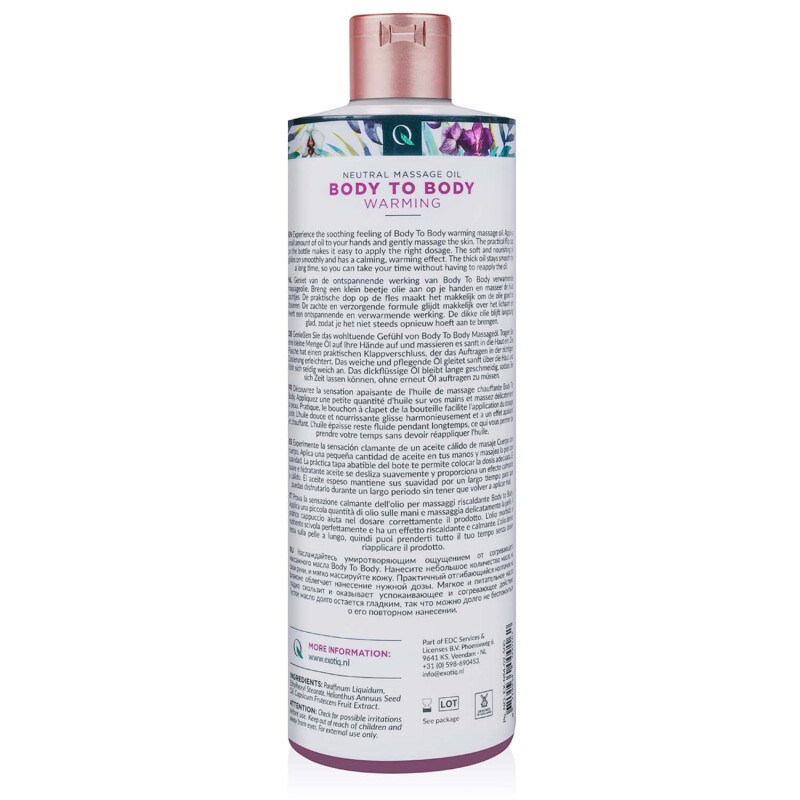 Масажне масло зігріваюче для всього тіла Exotio massage Body to body warming 500 ml - Зображення 2