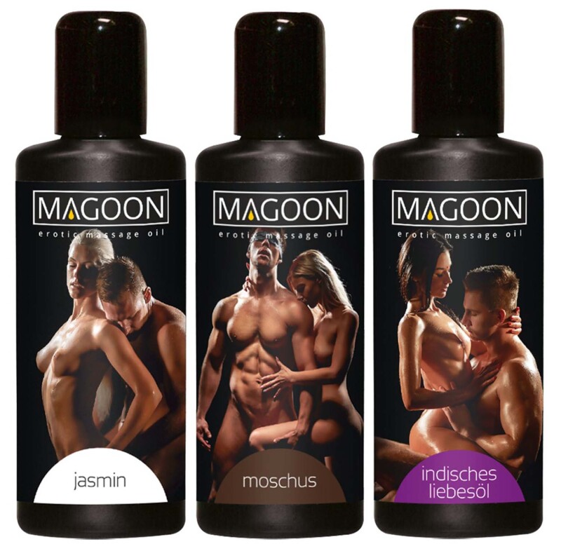 Набір масажних масел-Magoon Massage-le Set, 3 флакони по 50 мл