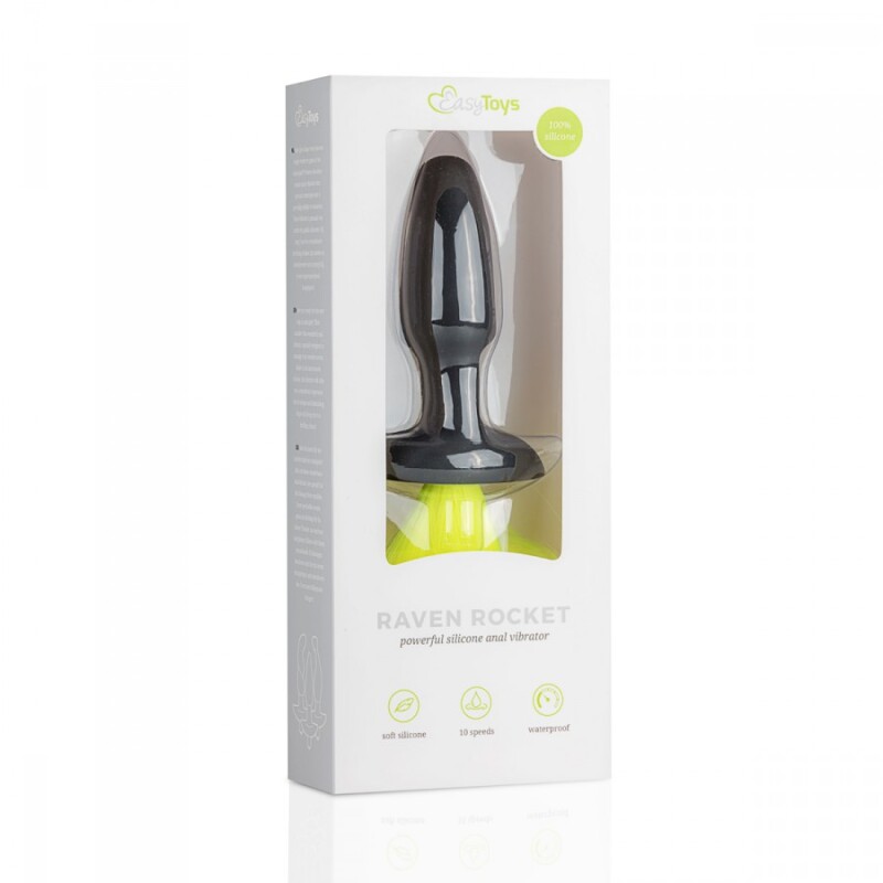 Анальна пробка з хвостом Silicone Butt Plug With Tail, 3.3 х 11 х 55 см, жовта - Изображение 1