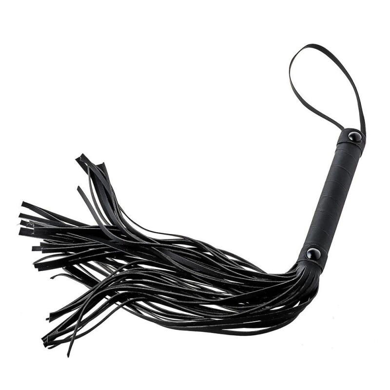 Флоггер Dream Toys Blaze Whip з петлею, чорний, 24 см - Зображення 2