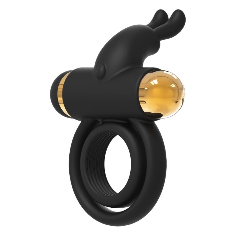 Ерекційне віброкільце Dream Toys Joel з вушками, чорне, 9 х 2.5 см - Зображення 5