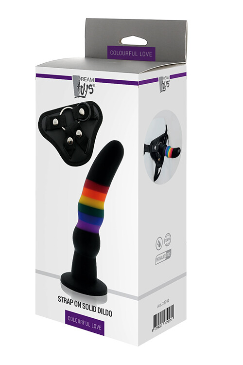 Страпон Dream Toys на кріпленні O-Ring, різнокольоровий, 19 х 5 см - Изображение 1