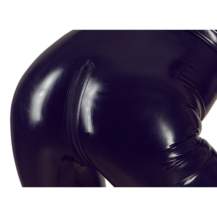 Комбінезон еротичний LateX XXL на блискавці, латекс, чорний - Зображення 4