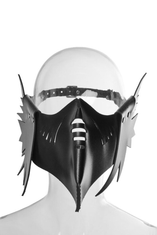 Маска ворон Muzzle 1 Candy Hero, шкіряна, ручної роботи, чорна - Изображение 3