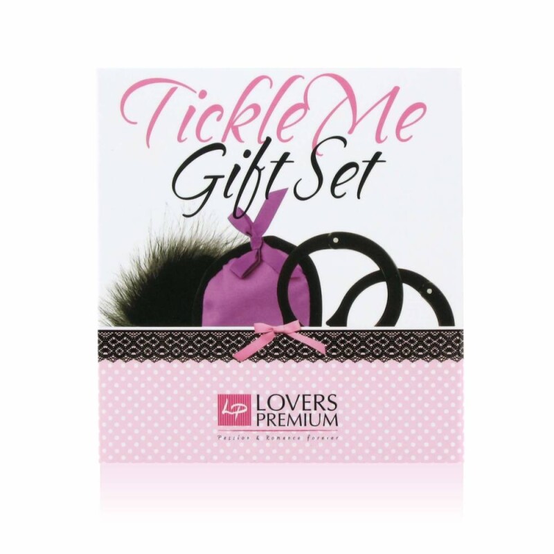 Набір для БДСМ LoversPremium Tickle Me, фіолетовий з чорним, 3 предмети - Изображение 1