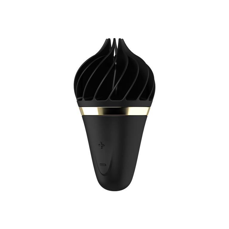 Вібратор для клітора з ротацією Satisfyer Sweet Treat у формі морозива, чорний, 10.5 х 5.6 см