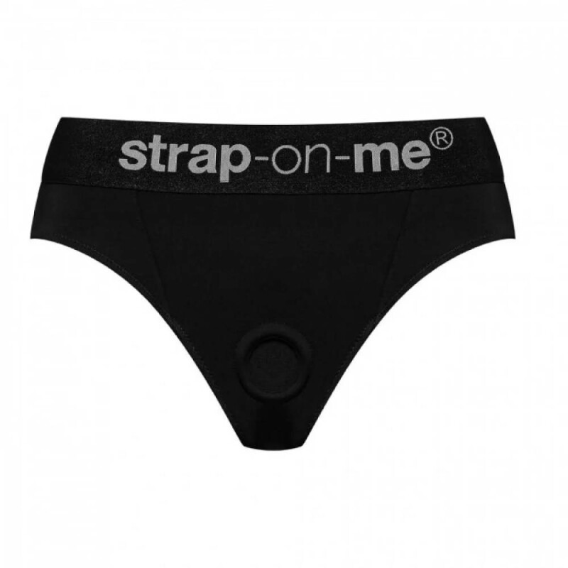 Трусики для страпону, XL, Strap-On-Me кільцеве кріплення, з відритими сідницями, чорні - Изображение 2