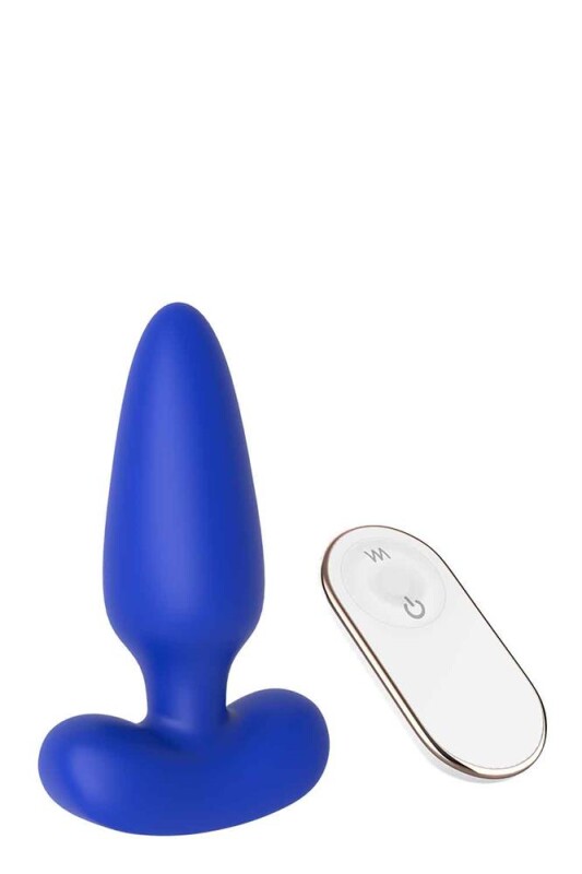 Анальна пробка з вібрацією Dream Toys з дистанційним управлінням, синя - Зображення 2