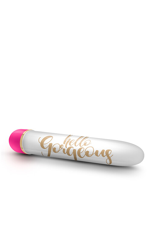 Міні-вібратор Hello Gorgeous, біло-рожевий, 17.7 см х 2 см - Зображення 4