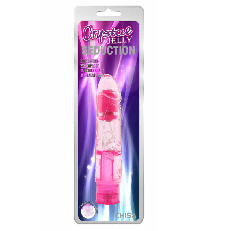 Вібратор реалістичний Crystal Jelly, рожевий, 16.2 х 3.5 см - Зображення 1