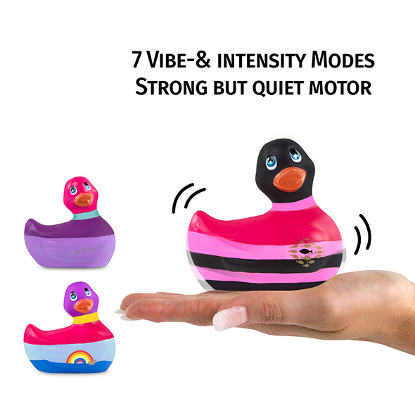 Каченя вібратор I Rub My Duckie смугаста, рожева - Зображення 5