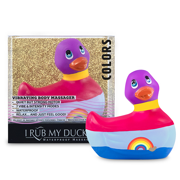 Каченя вібратор I Rub My Duckie різнобарвна, з веселкою - Зображення 3