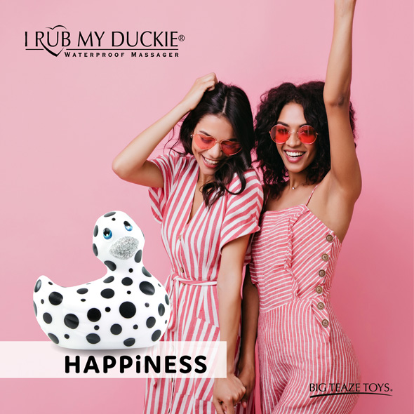 Каченя вібратор I Rub My Duckie біла в чорний горох - Зображення 7