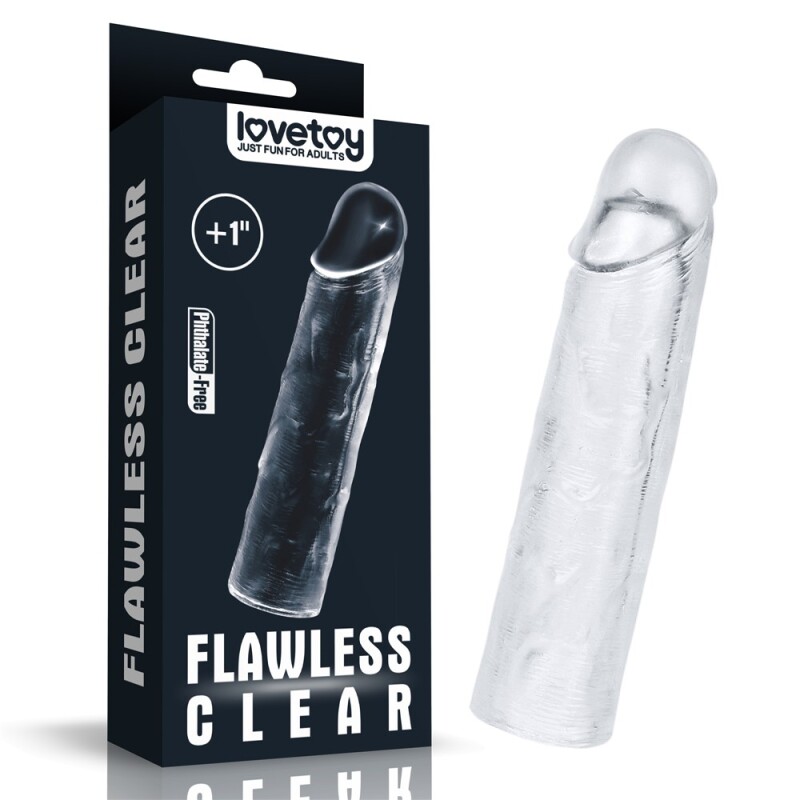 Насадка на пеніс Lovetoy подовжуюча, прозора, 15.5 х 3.5 см