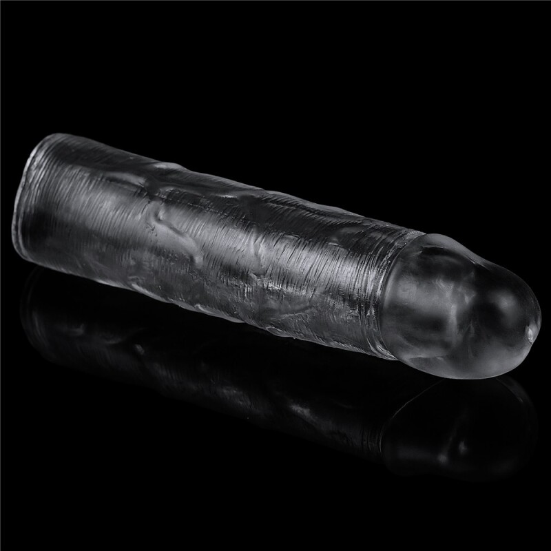 Насадка на пеніс Lovetoy подовжуюча, прозора, 15.5 х 3.5 см - Зображення 3