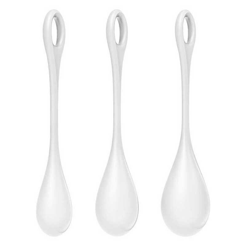 Набір вагінальних кульок Satisfyer Yoni Power 1 білі, 3 шт - Изображение 3