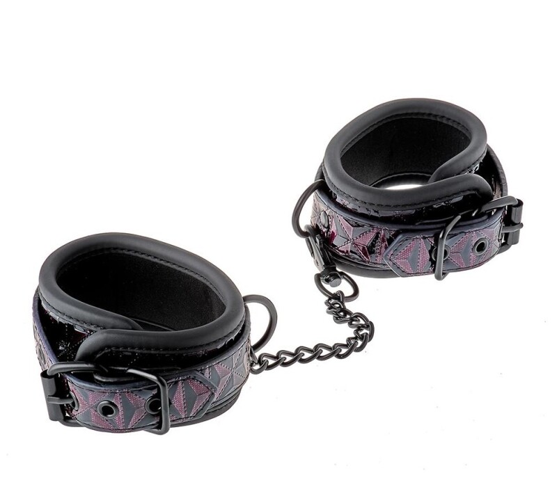 Поножі на ланцюжку Dreamtoys Blaze з фіолетовим тисненням, чорні, 40 х 5 см - Изображение 3