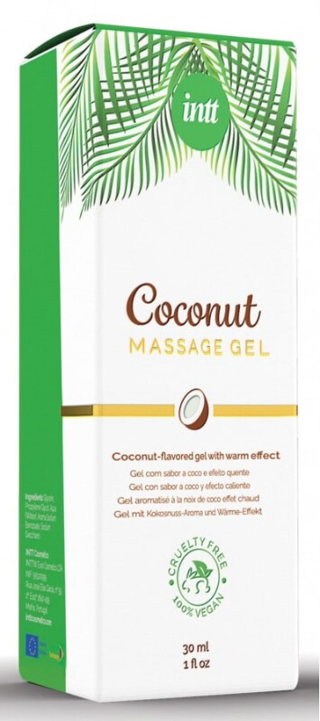 Масажний гель Intt Coconut (Vegan), 30 мл, з ароматом кокосу, з розігріваючим ефектом - Зображення 4