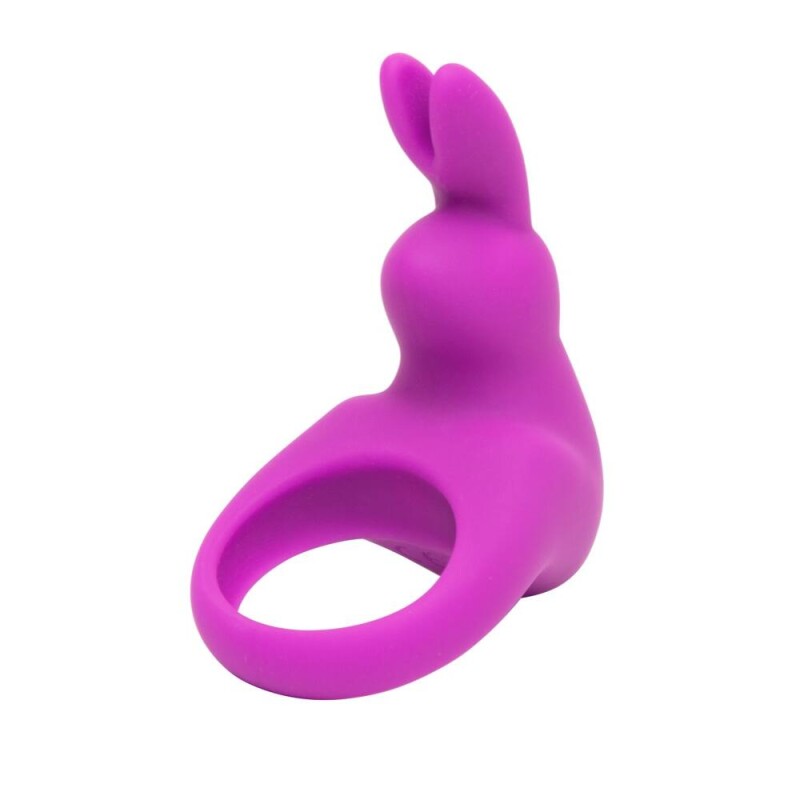 Ерекційне кільце Happy Rabbit з вібрацією, фіолетове, 3.2 см