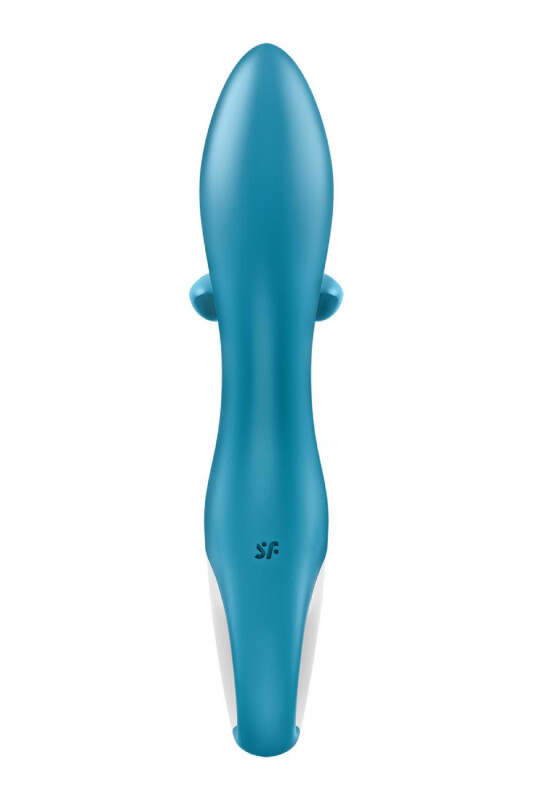 Вібратор-кролик Satisfyer Embrace me із потрійним кліторальним відростком, блакитний, 21.2 х 4.6 см - Изображение 5