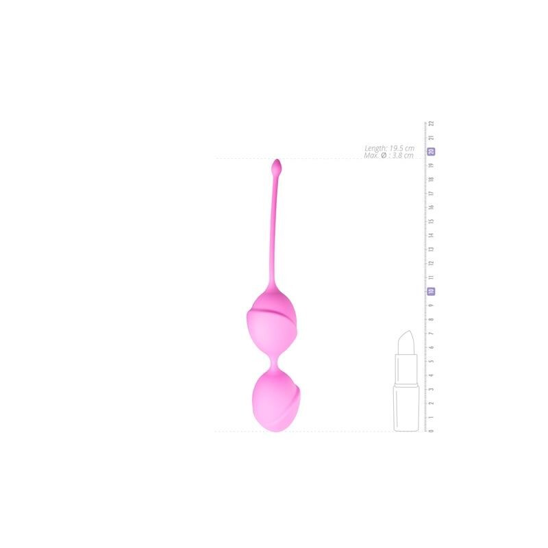 Вагінальні кульки подвійні Vagina Balls для вправ Кегеля, рожеві - Зображення 3