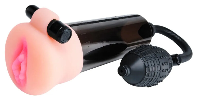 Вакуумна помпа Pipedream з набором реалістичних насадок, з вібрацією, 20.5 х 8 см - Зображення 1