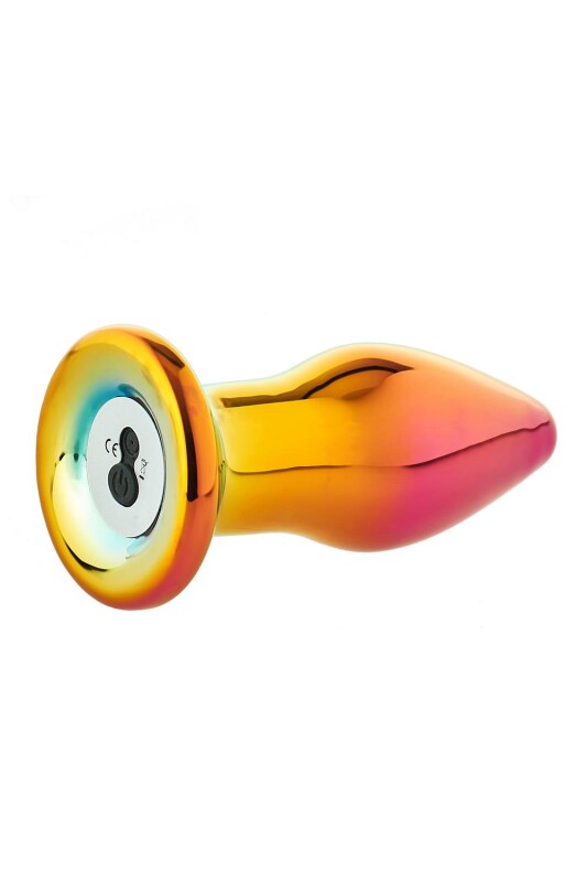 Анальний вібратор Dream Toys Glamour Glass з пультом, скляна, різнокольорова, 11 х 3.8 см - Зображення 3