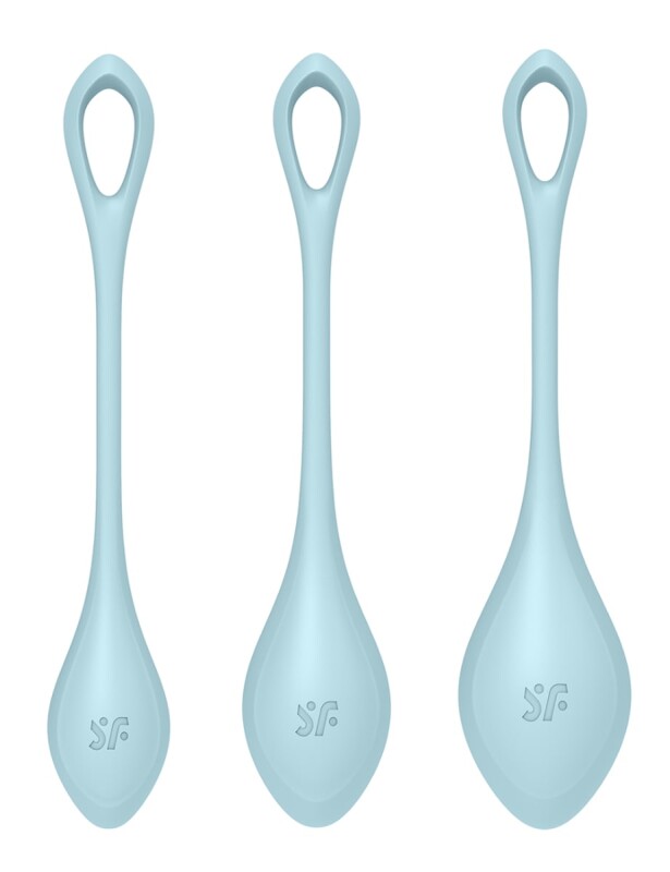 Набір вагінальних кульок Satisfyer Yoni Power 2 блакитні, 3 шт