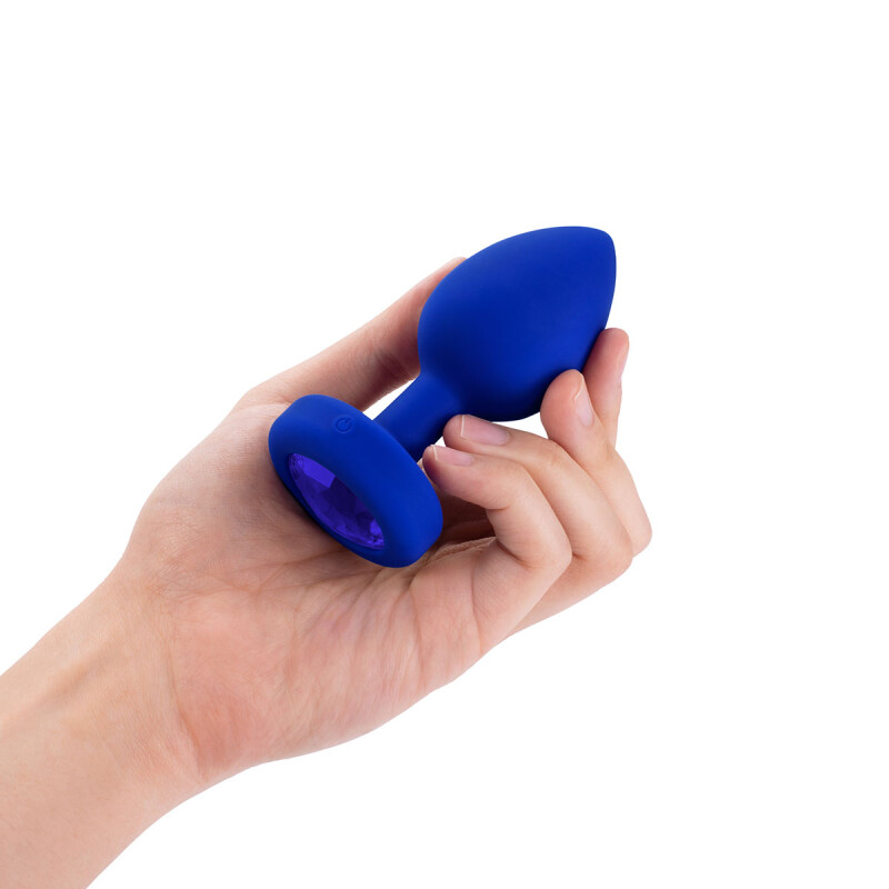 Анальна пробка з каменем з вібрацією L/XL B-Vibe з дистанційним пультом керування, синя, 11.5 х 4.5 см - Зображення 7