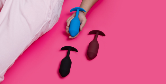 Анальна пробка B-Vibe Snug Plug 2 з обтяженням, фіолетова, 10.5 х 3 см - Зображення 8