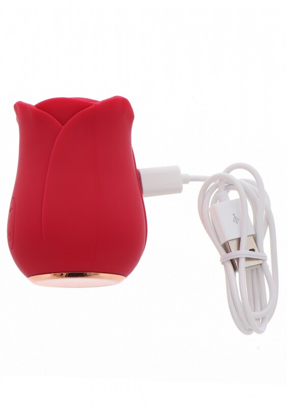 Вакуумний стимулятор Toy Joy Ravishing Rose у вигляді троянди, червоний, 7.5 х 5.6 см - Изображение 4