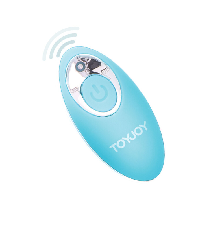 Віброяйце пультом TOY JOY з пульсуючим носиком блакитне, 8.9 х 3.3 см - Изображение 5