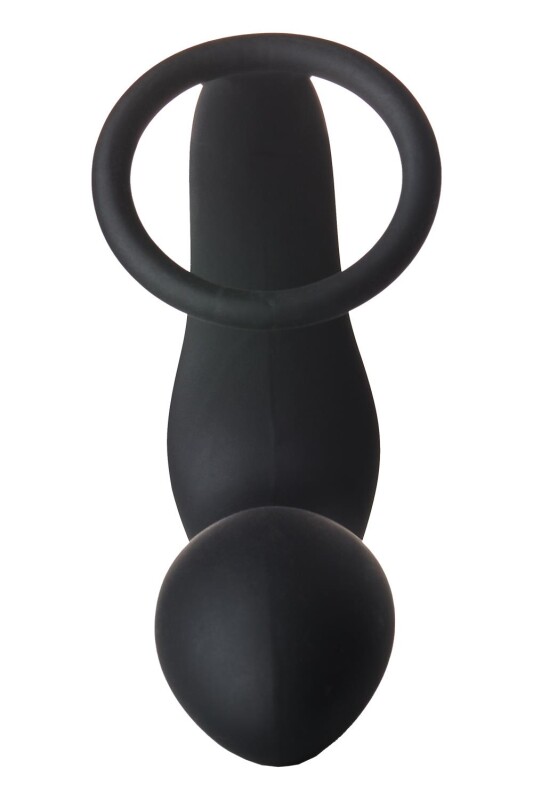Вібромасажер простати Dream Toys Fantasstic з ерекційним цільцем, чорний, 12 х 3.4 см - Зображення 4