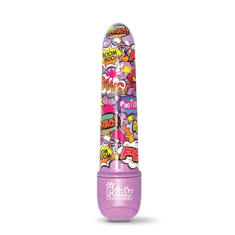 Міні-вібратор із принтом Prints Charming Pop Tease мультиколор, 12.7 см х 2.5 см