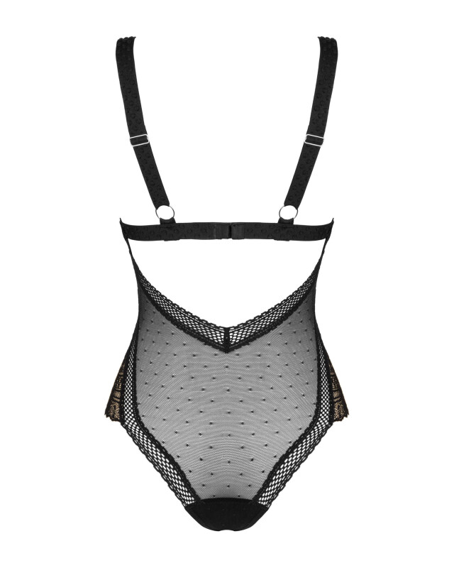 Боді еротичне Obsessive, Estiqua, XS/S, з відкритою спинкою, чорне - Зображення 7