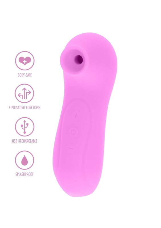 Вакуумний стимулятор клітора Toy Joy, силіконовий, рожевий - Изображение 4