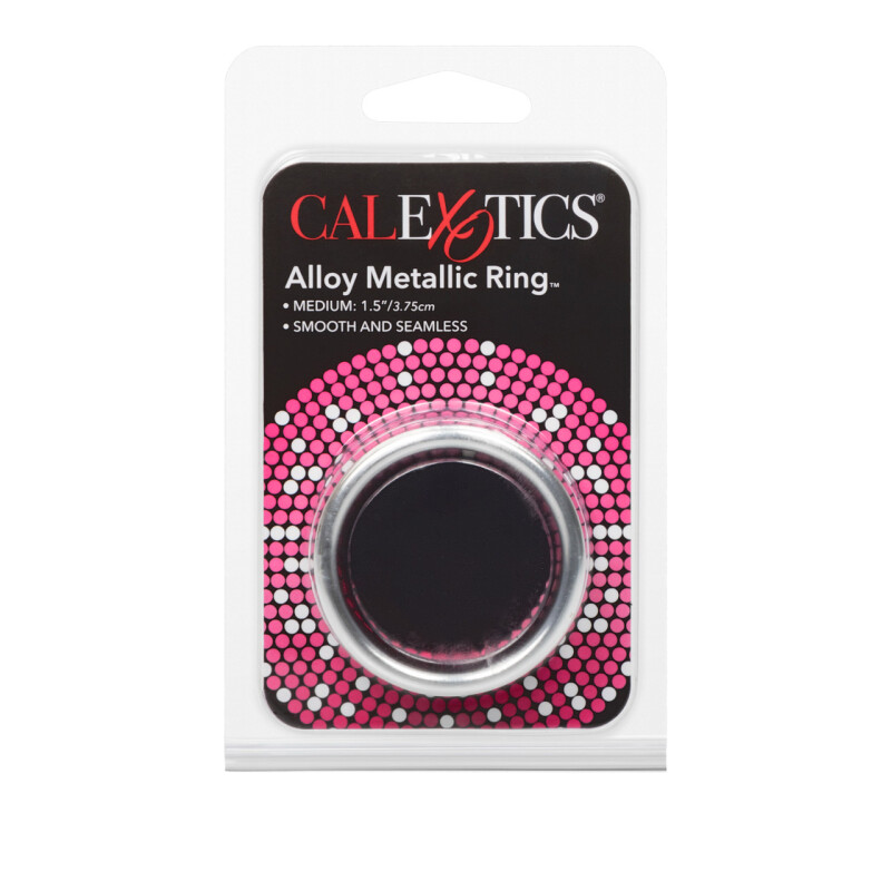 Ерекційне кільце, M, California Exotic Novelties металеве, сріблясте - Изображение 3