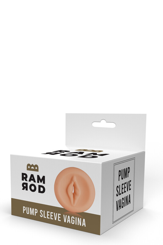 Насадка на помпу Dreamtoys Ramrod у вигляді вагини, бежева, 7.5 см - Зображення 1