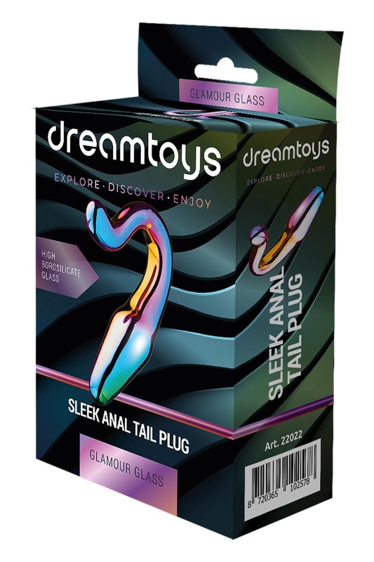 Анальний плаг Dream Toys Glamour Glass із боросилікатного скла, 10.5 см х 2.9 см - Изображение 1