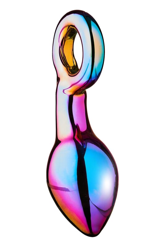 Анальна пробка Dream Toys Glamour Glass скляна, різнокольорова, 13 х 4.2 см - Изображение 5