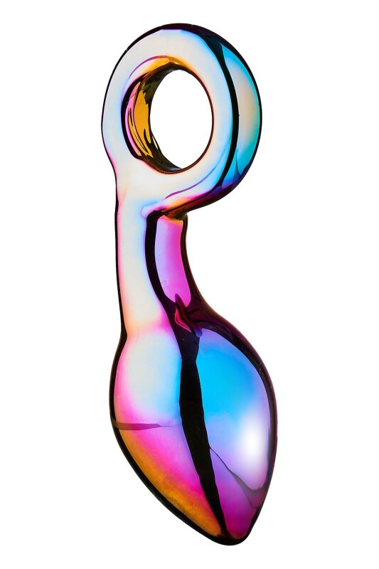 Анальна пробка Dream Toys Glamour Glass скляна, різнокольорова, 13 х 4.2 см - Изображение 6