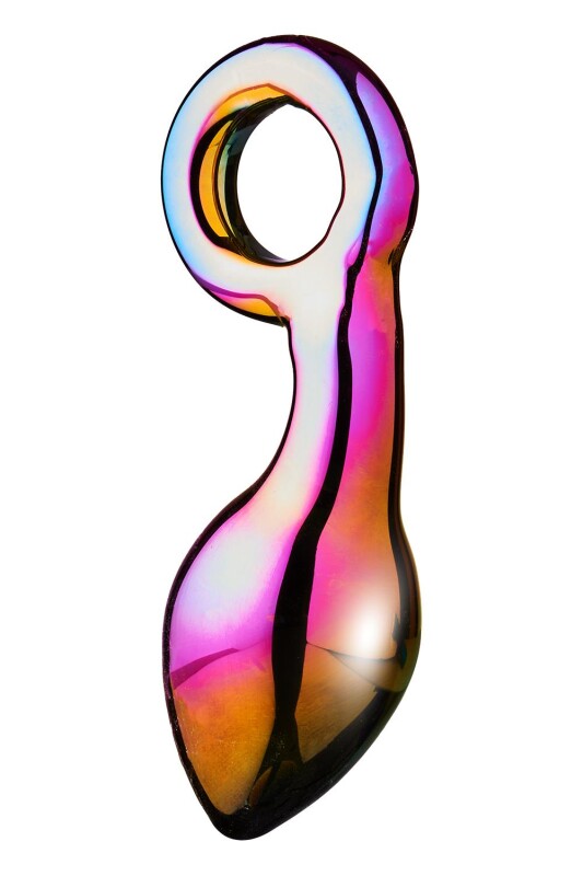 Анальна пробка Dream Toys Glamour Glass скляна, різнокольорова, 13 х 4.2 см - Изображение 7