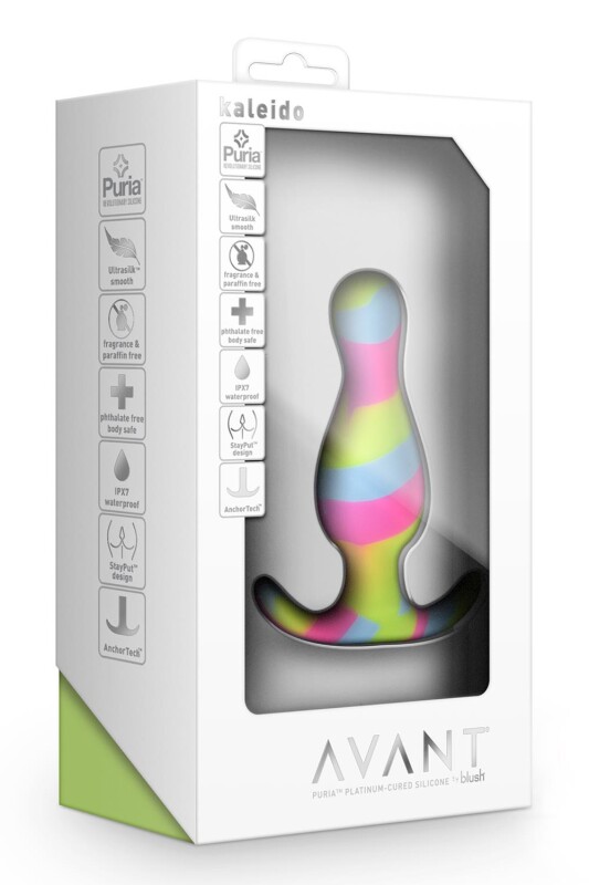 Анальна пробка Blush Avant силіконова, різнокольорова, 8.9 х 2.5 см - Зображення 1