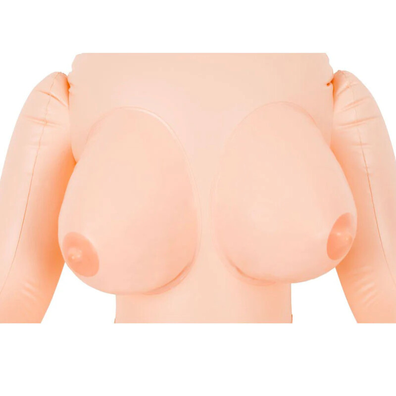Секс-лялька NMC Lusting Trans з двома отворами та фалоімітатором, бежева, 165 см - Зображення 4