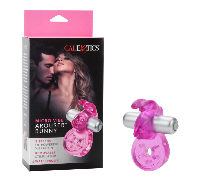 Еркційне вібро-кільце з кроликом California Exotic Novelties рожеве, 6.2 х 3.7 см - Изображение 3
