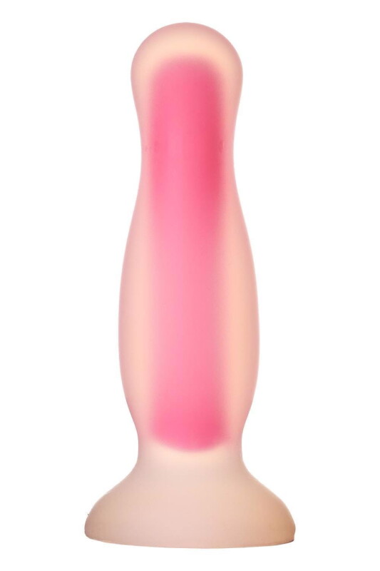 Анальна пробка Dream Toys Radiant світиться в темряві, рожева, 14.5 х 3.5 см