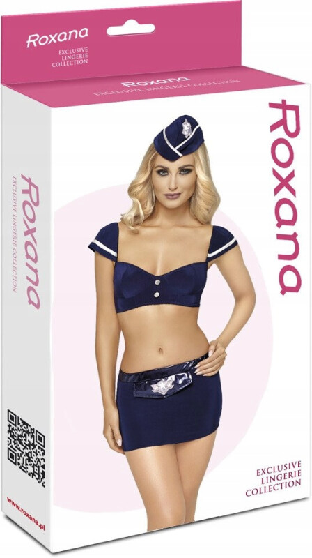 Костюм сексуальної стюардеси Roxana, M, 3 предмети, синій - Зображення 3