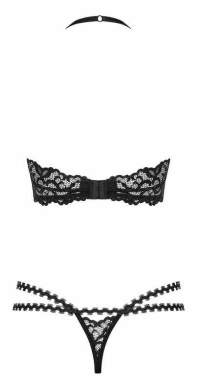 Комплект білизни сексуальний L/XL Obsessive Joylace, мереживний, чорний - Изображение 3