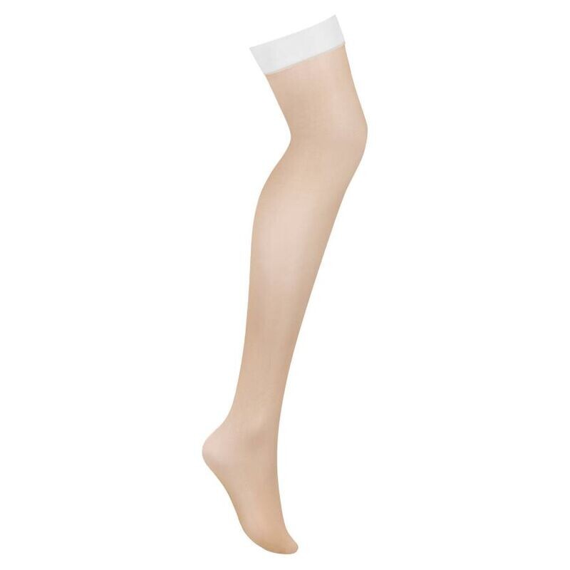 Елегантні панчохи Obsessive - S814 Stockings білі, S/M - Изображение 2